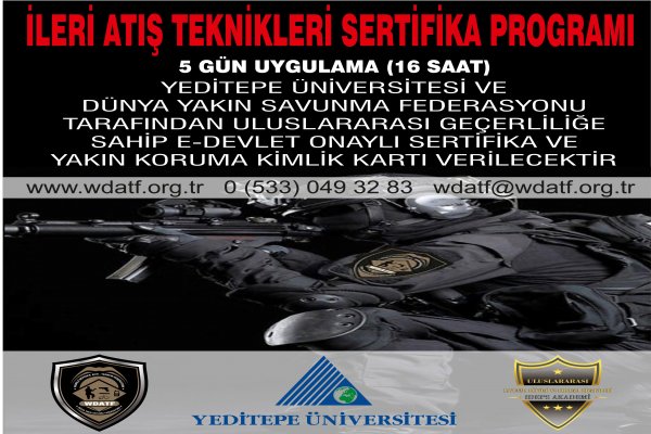 İLERİ ATIŞ TEKNİKLERİ EĞİTİMİ SERTİFİKA PROGRAMI